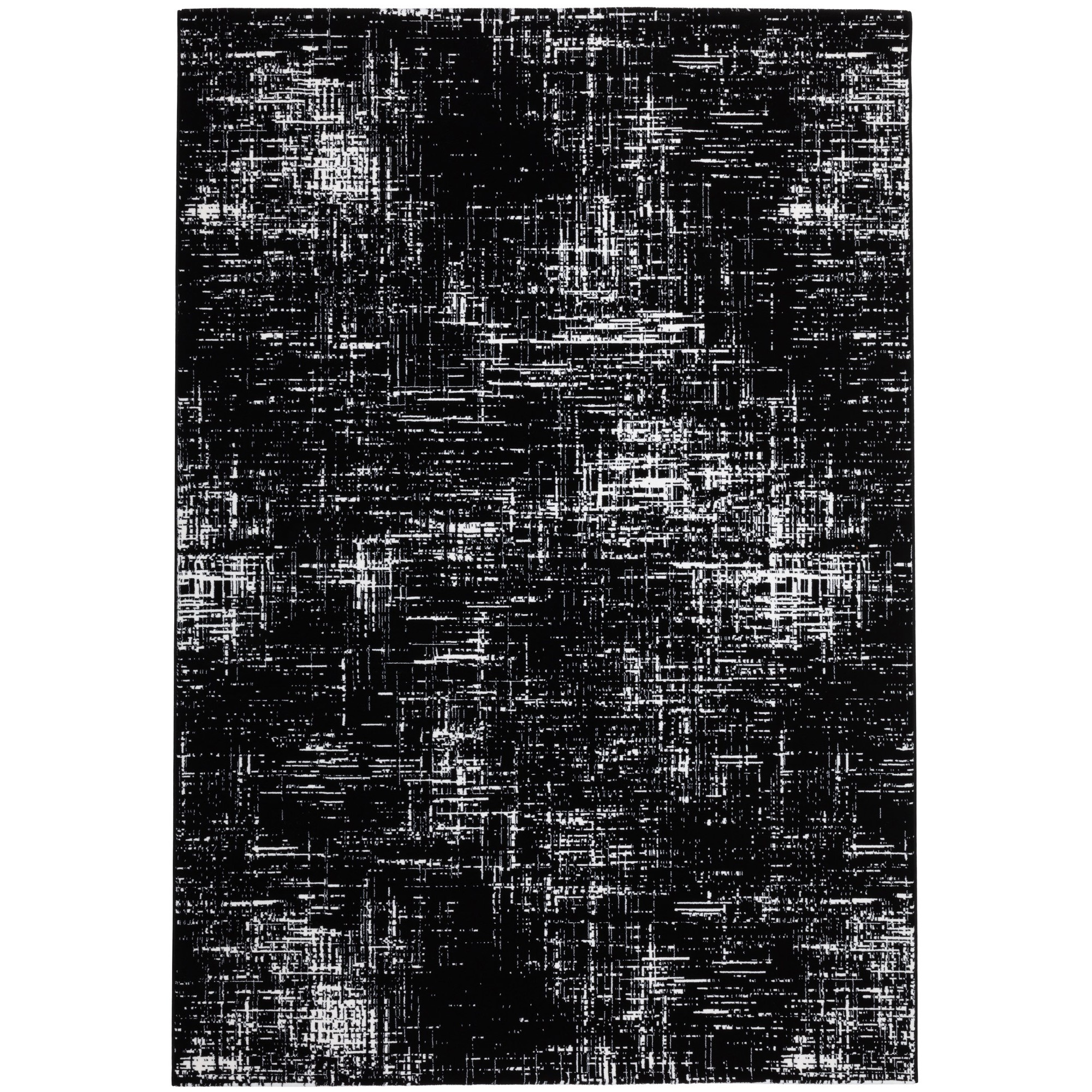 Tiago 46304 Af900 Abstract Wilton Rug In Monochrome Black